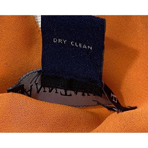 Ann Taylor Vintage Paisley silk chiffon Halter Midi Dress Orange Pink women’s 4 - Picture 8 of 12